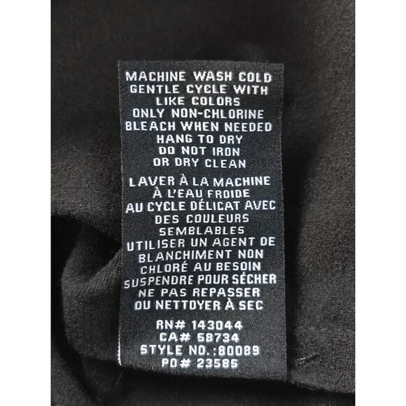 7 For All Mankind Women's Black Faux Leather Puff Sleeves Crop Top Size L - Picture 5 of 8